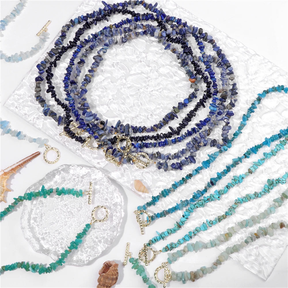 Healing Throat Chakra and Protective Crystal Necklaces