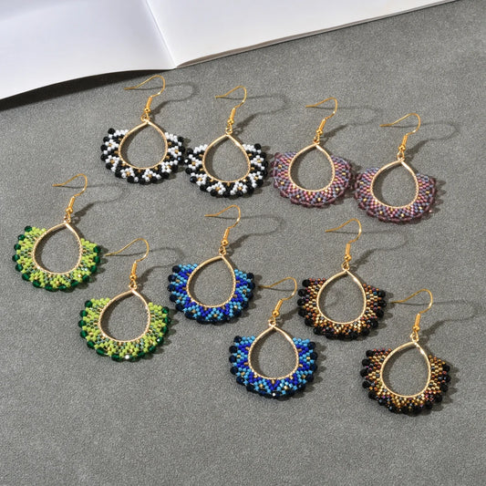 Handmade Gold Plated Bead Earrings