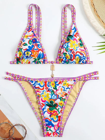 Floral Print Tropical Bikini