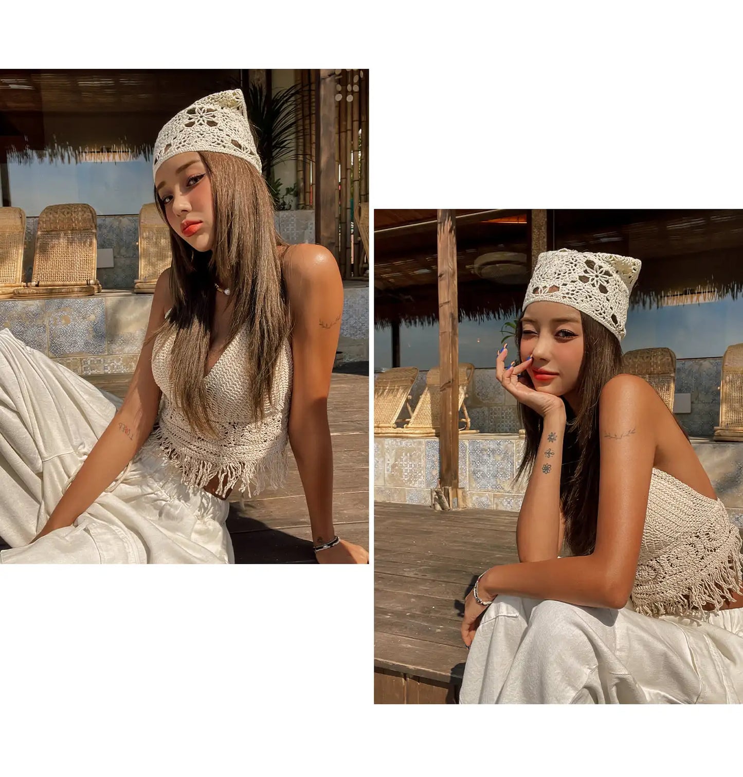 Boho Crochet Knit Top