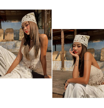 Boho Crochet Knit Top