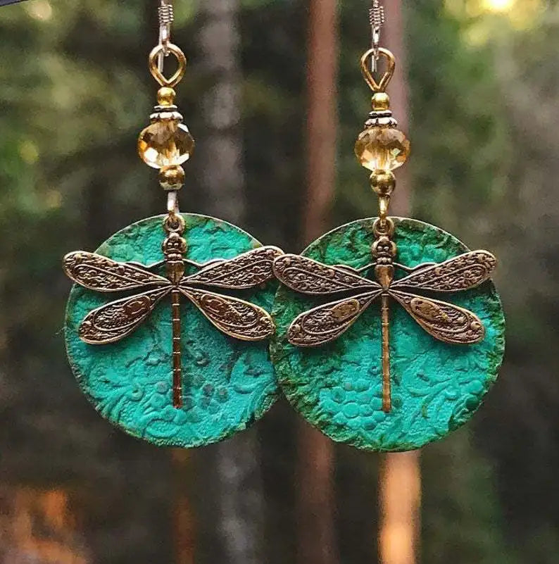 Boho Bold Nature Earrings Dragonfly