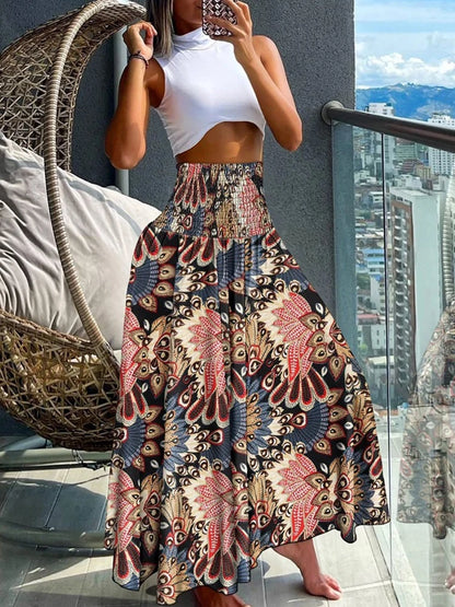 High Waist Boho Skirt