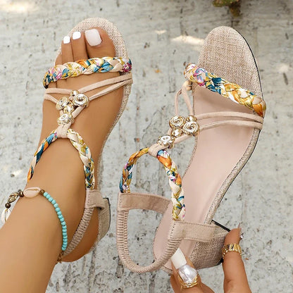 Bohemian Print High Heel Sandals
