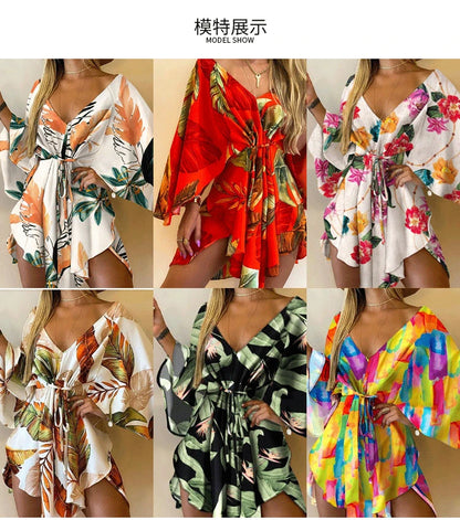 Flora-print Party Dress