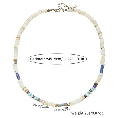 Natural Stone & Stainless Steel Necklace