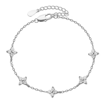 Zircon Crystal Four Leaf Flower Jewellery