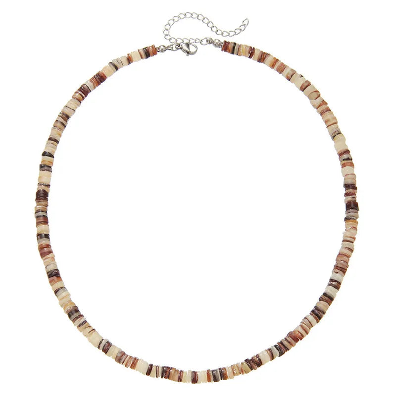 Natural Stone & Stainless Steel Necklace