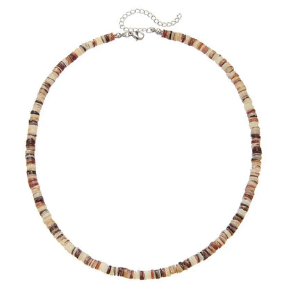 Natural Stone & Stainless Steel Necklace