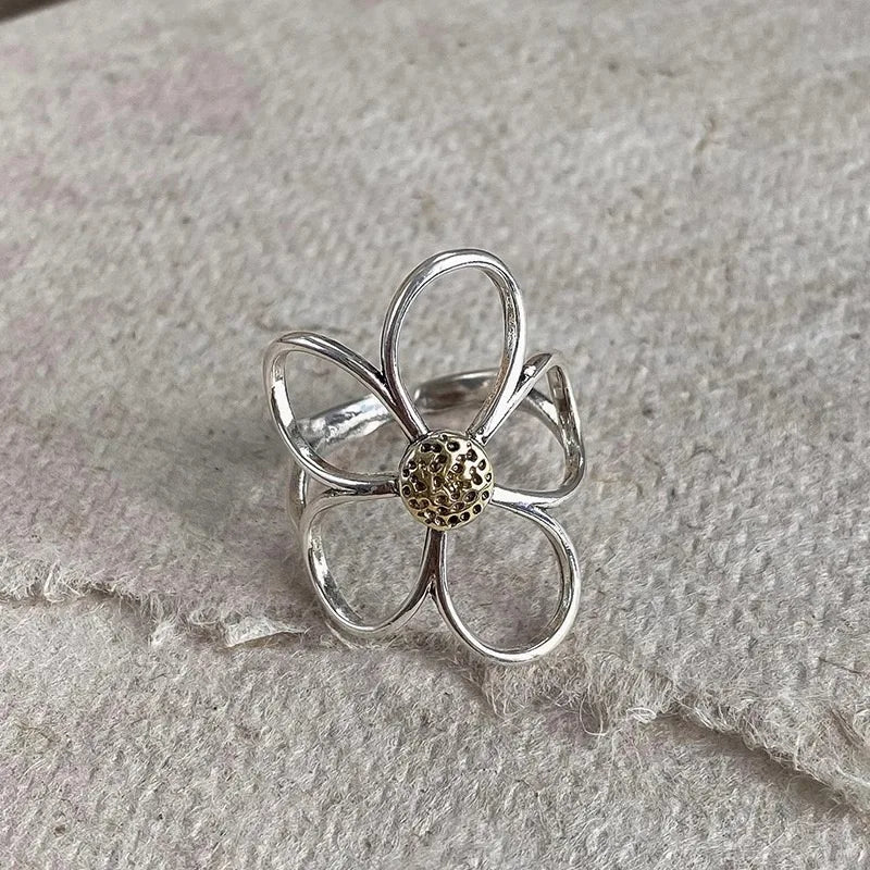 Flower Silver Ring
