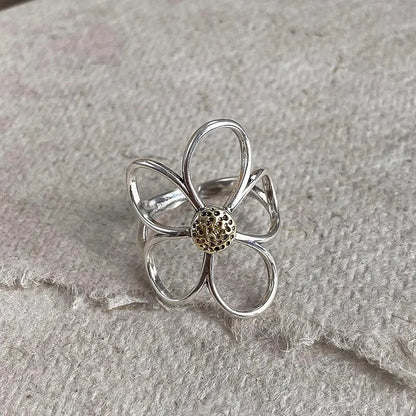Flower Silver Ring