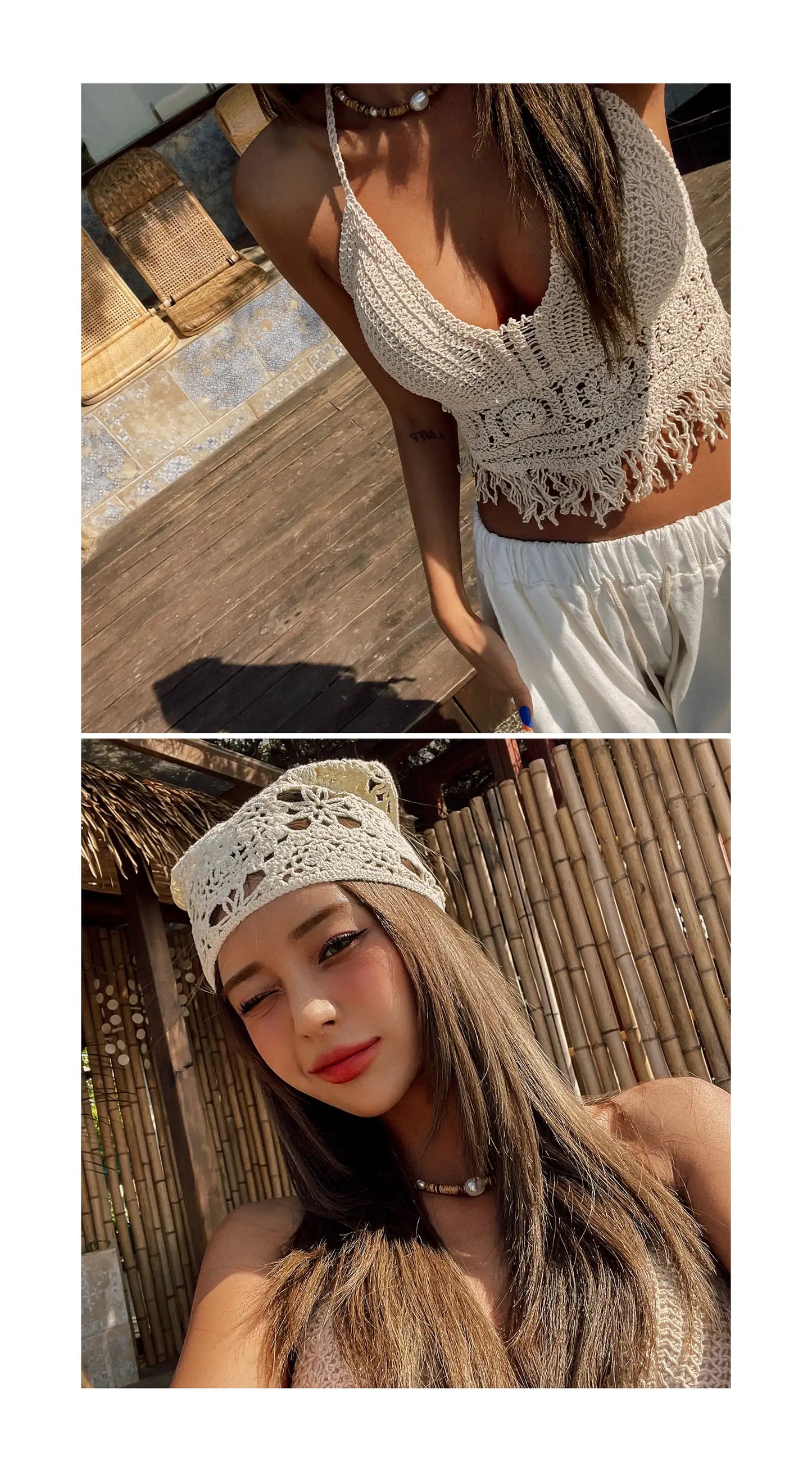 Boho Crochet Knit Top