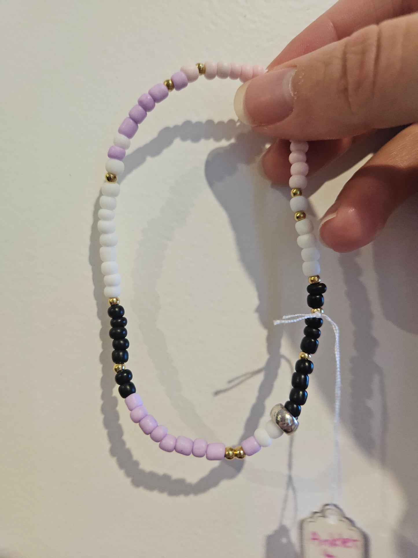 Gemstone and Seed Bead Anklets Peace