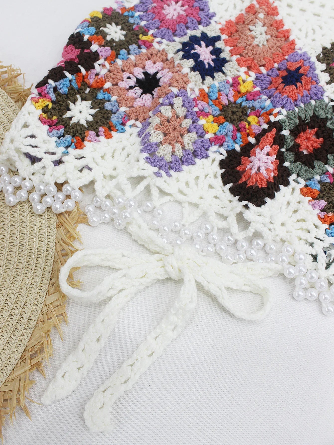 Boho Style Knitted Colourful Top