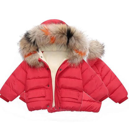 Hooded Fur Kid's Coat