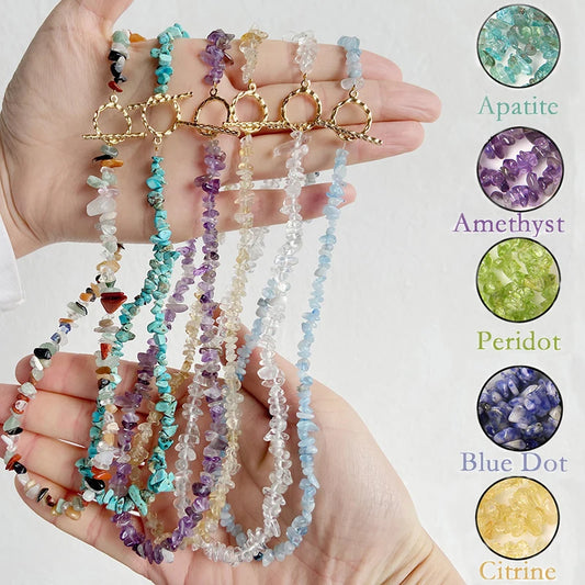 Healing Throat Chakra and Protective Crystal Necklaces
