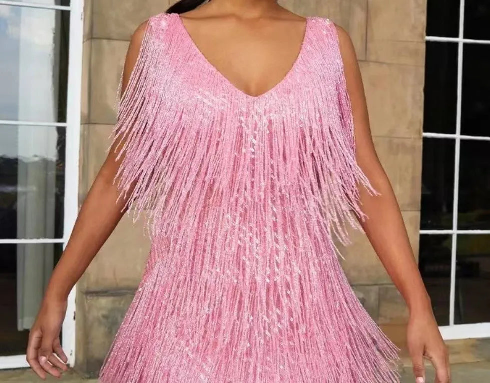 Fringe Boho Glittery Dress