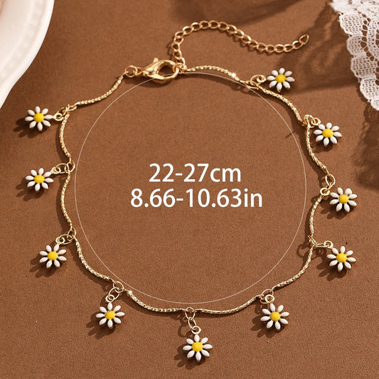 Daisy Flower Anklets