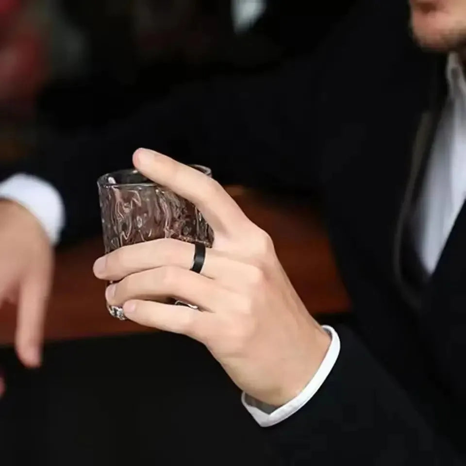 Black Matte Men's Ring