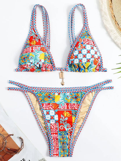 Floral Print Tropical Bikini