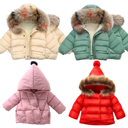 Hooded Fur Kid's Coat