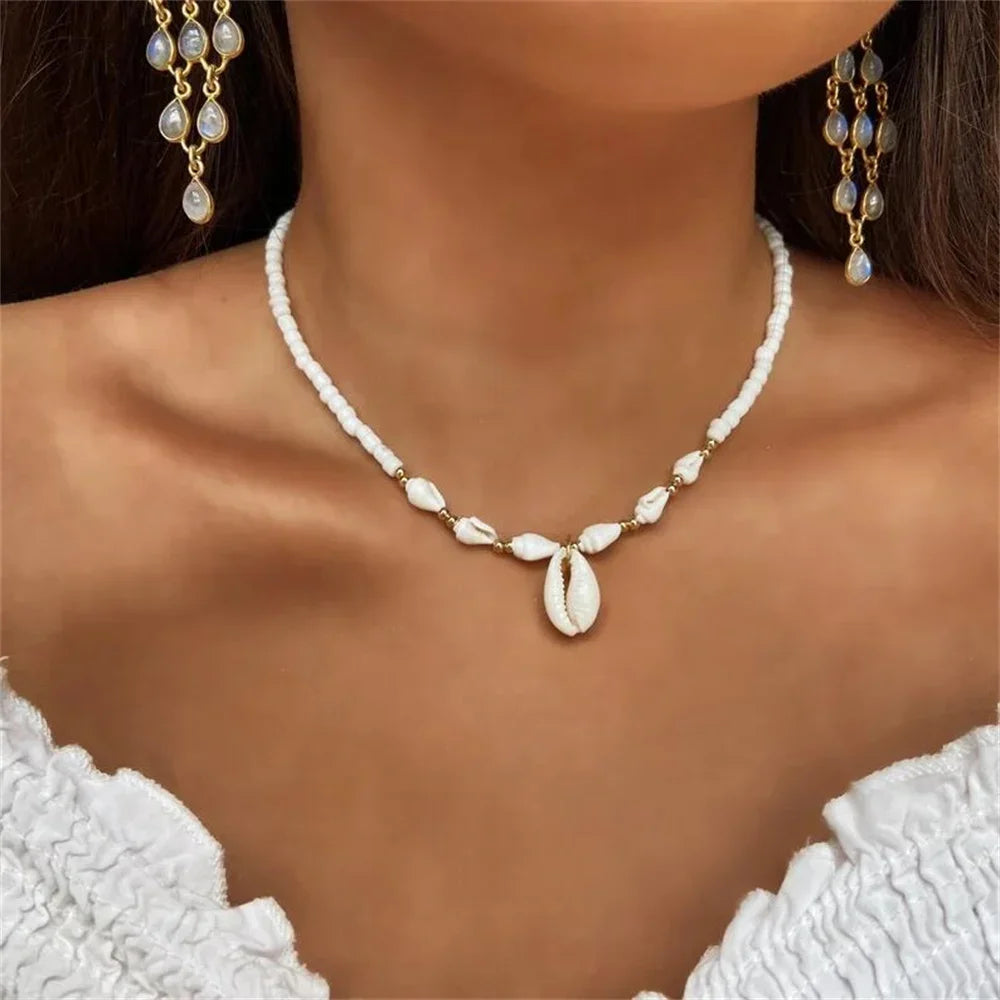 Shell Necklace Shell Dangle