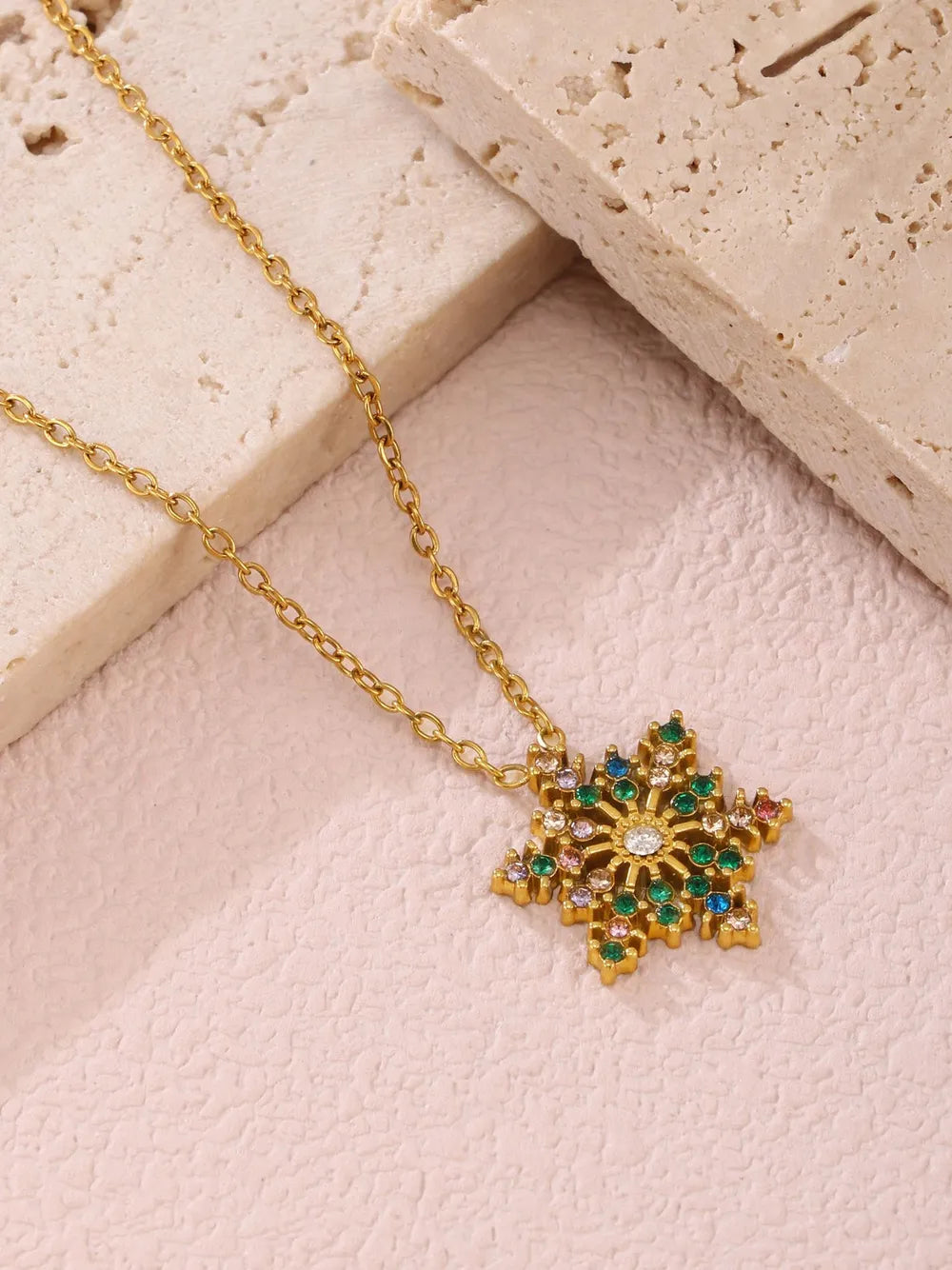 Snowflake Zircon Necklace Mixed color One Size