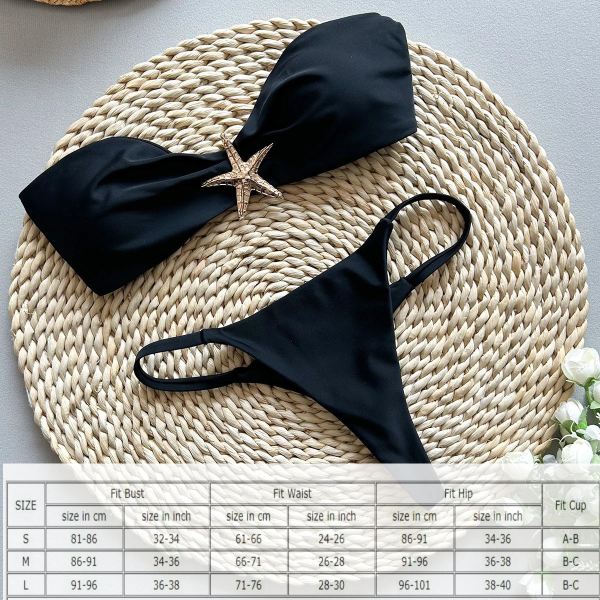 Starfish Bikini Black