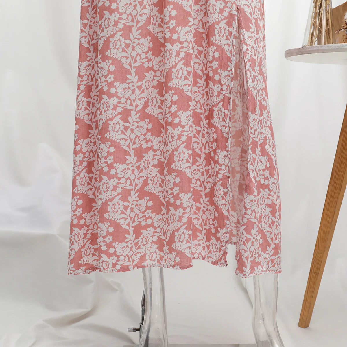 Summer-Long V Neck Dress