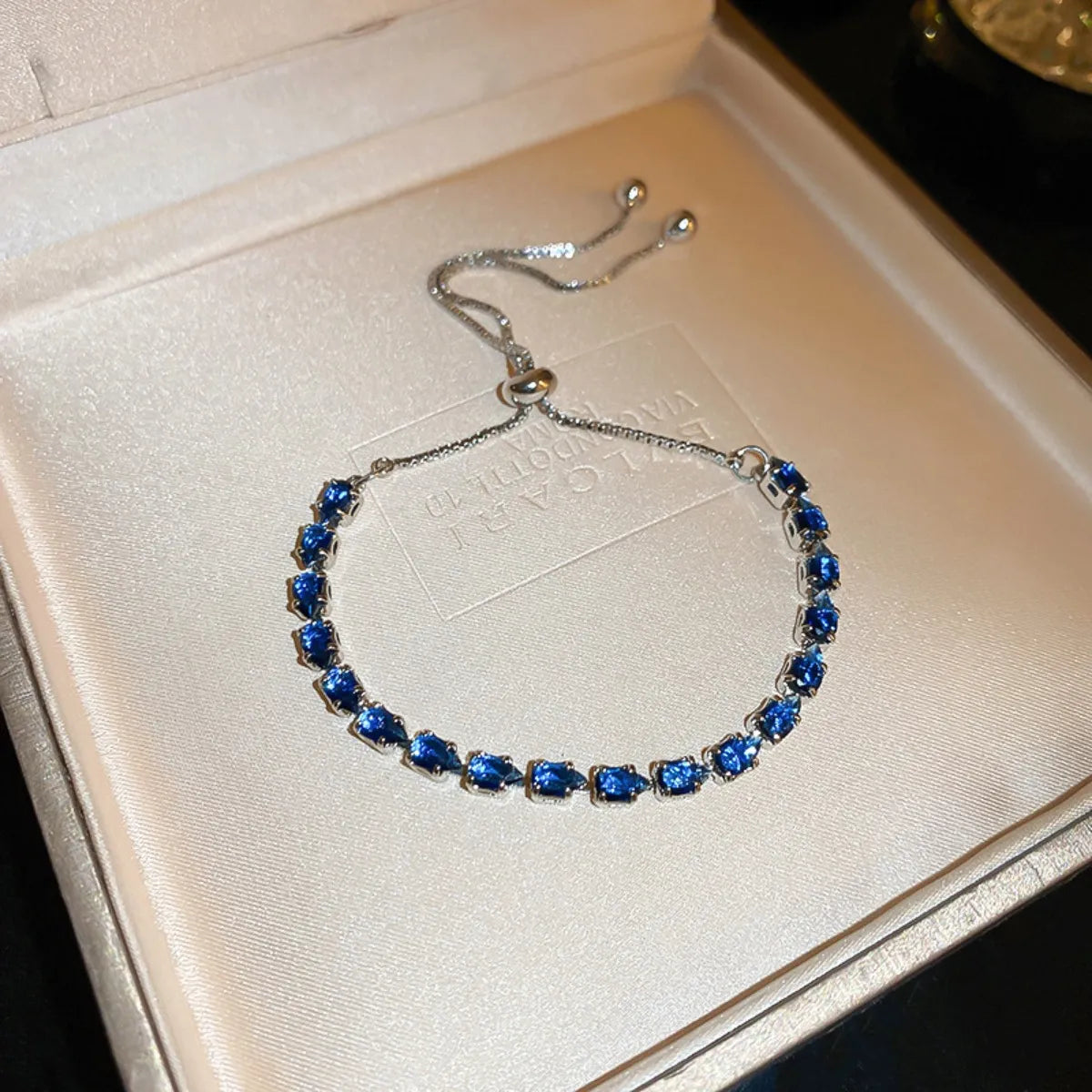 Zircon Bracelet Royal Blue One Size