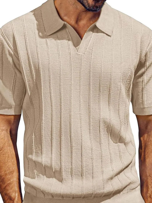 Textured Polo Top