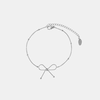 Plated Titanium Steel Bow Bracelet