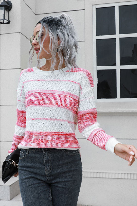 Two-Tone Casual Sweater
