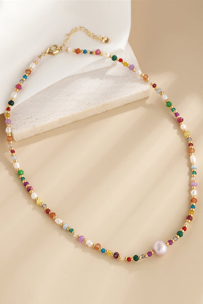 Natural Crystal and Pearl Necklace