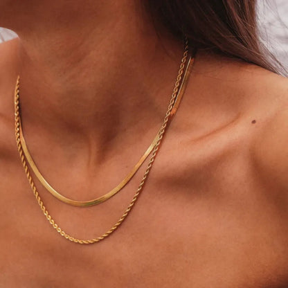 Gold-Plated Double Necklace