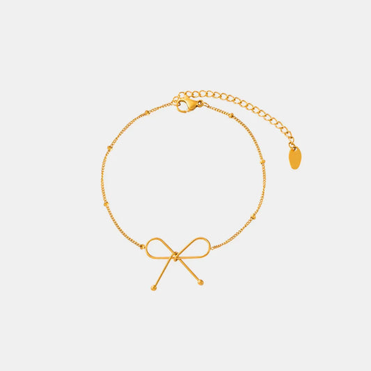 Plated Titanium Steel Bow Bracelet