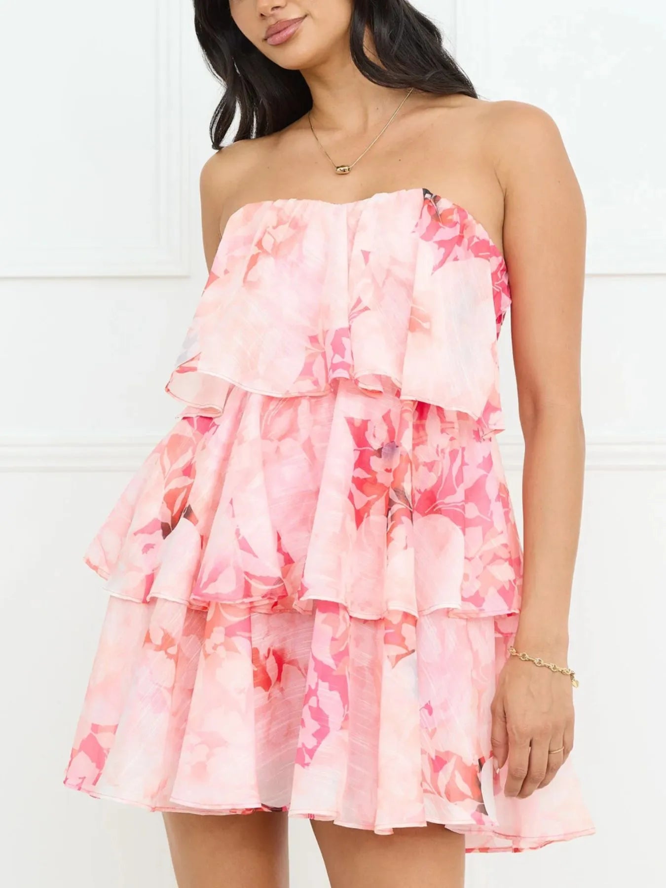 Floral Party Dress Pink