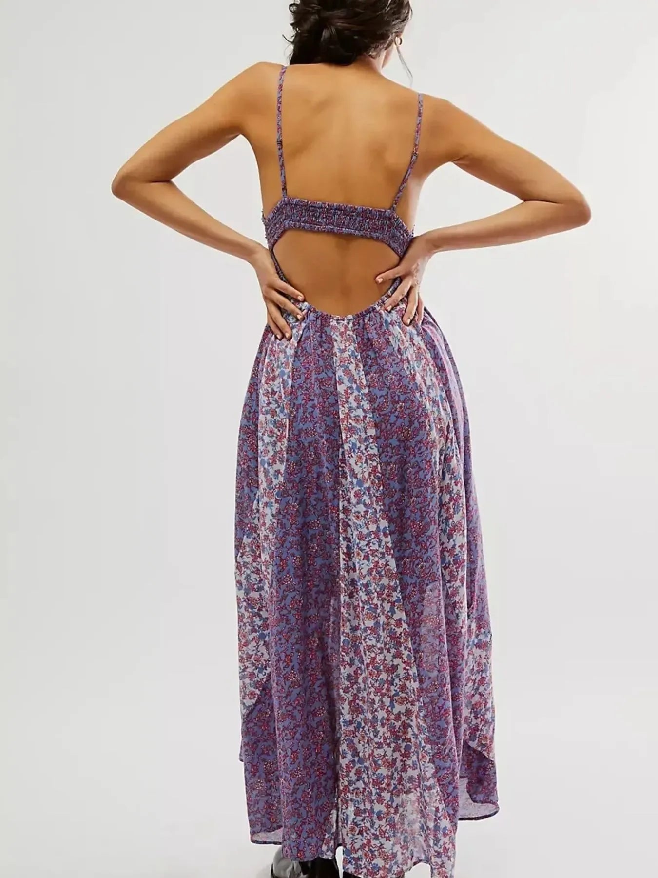 Floral Maxi Cami Dress Purple