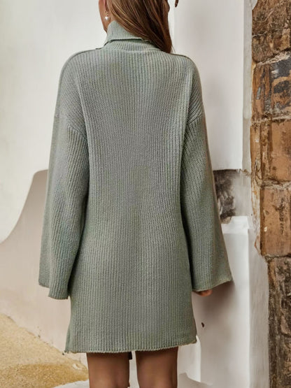 Turtleneck Comfy Sweater Dress