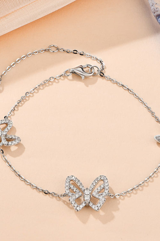 Moissanite Butterfly Bracelet