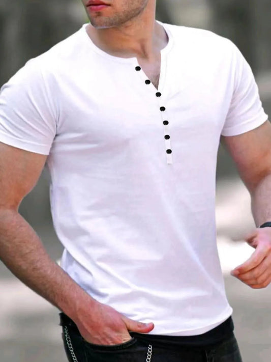 Tight Button-Up T Shirt