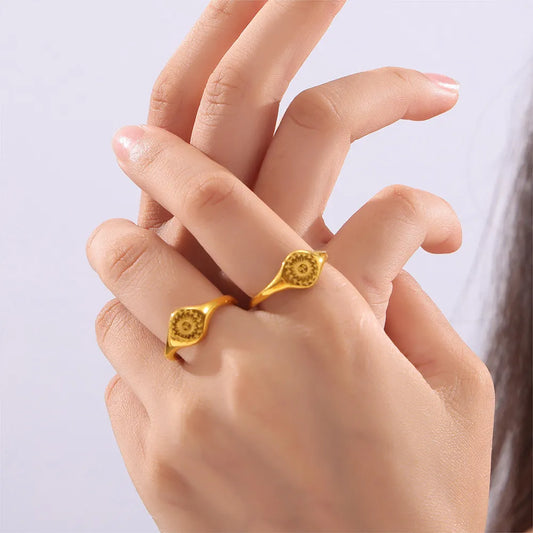 Sun Ring Gold-Plated