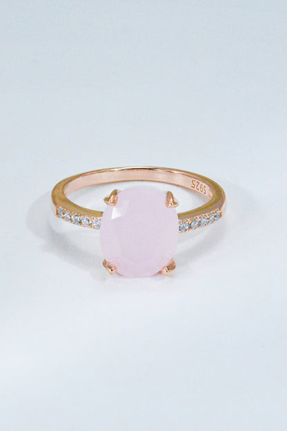 'Be There' Rose Quartz Ring