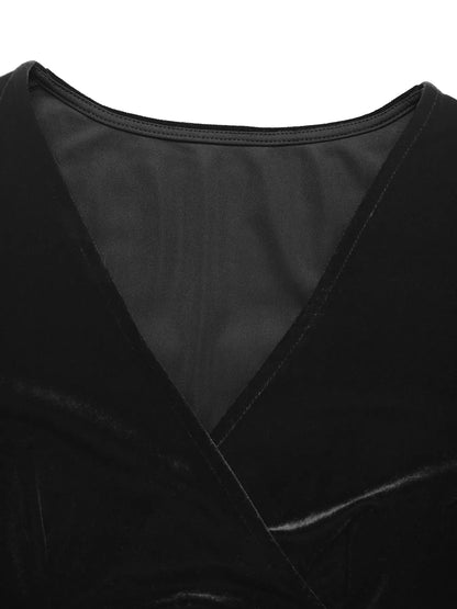 Ruched Surplice Dress