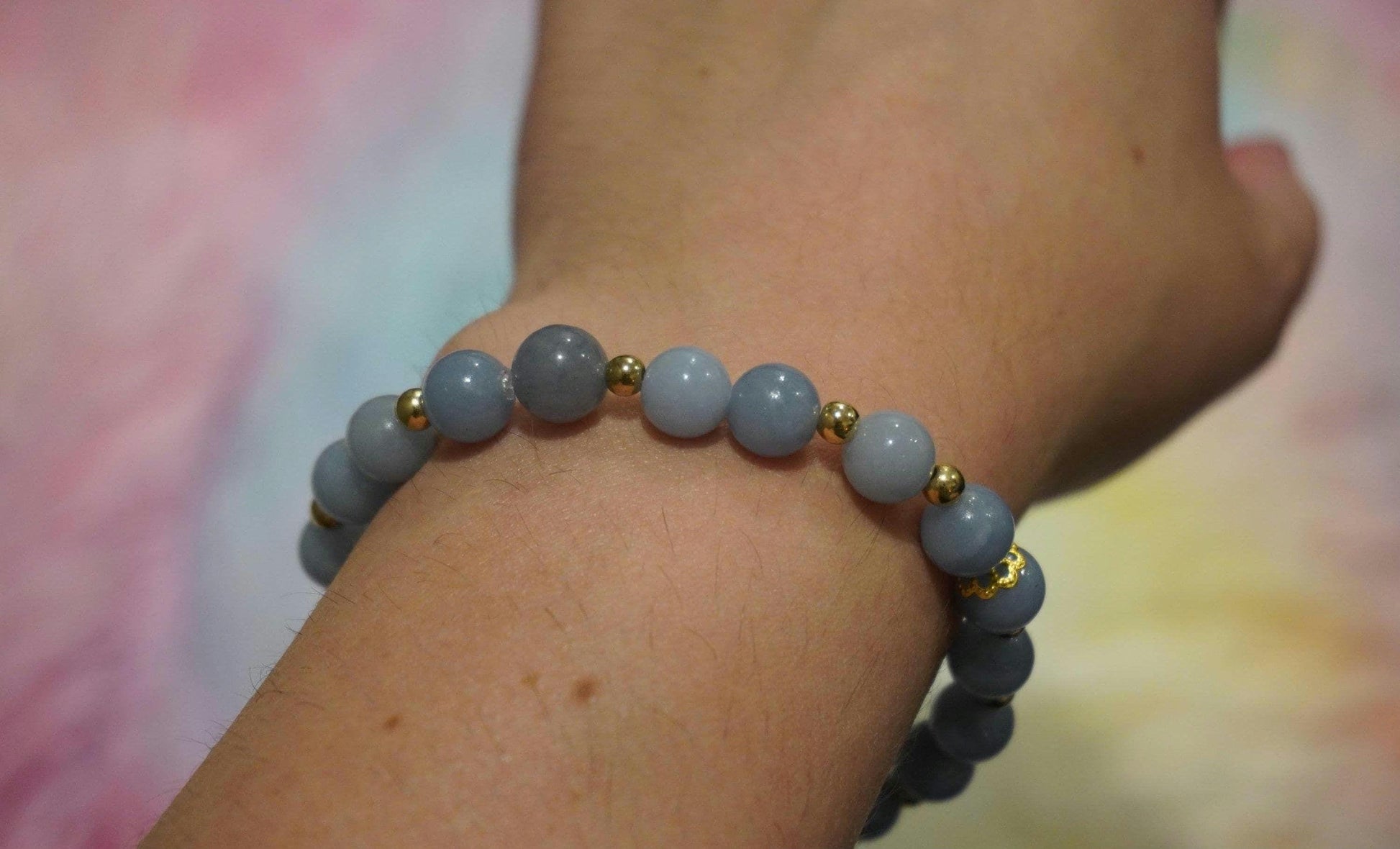 Gemstone Charm Bracelets! Mystery & Positivity - Angelite - Aquamarine - Blue Quartz