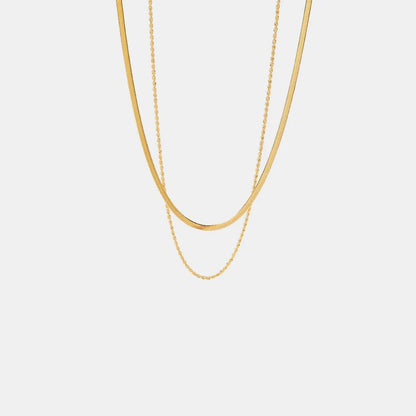 Gold-Plated Double Necklace