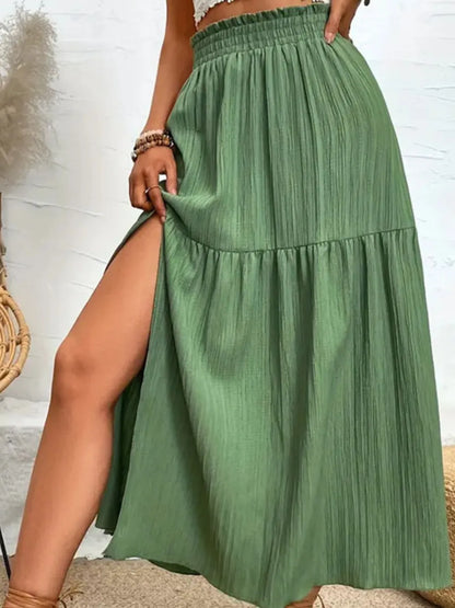 Frill Slit Gypsy Skirt